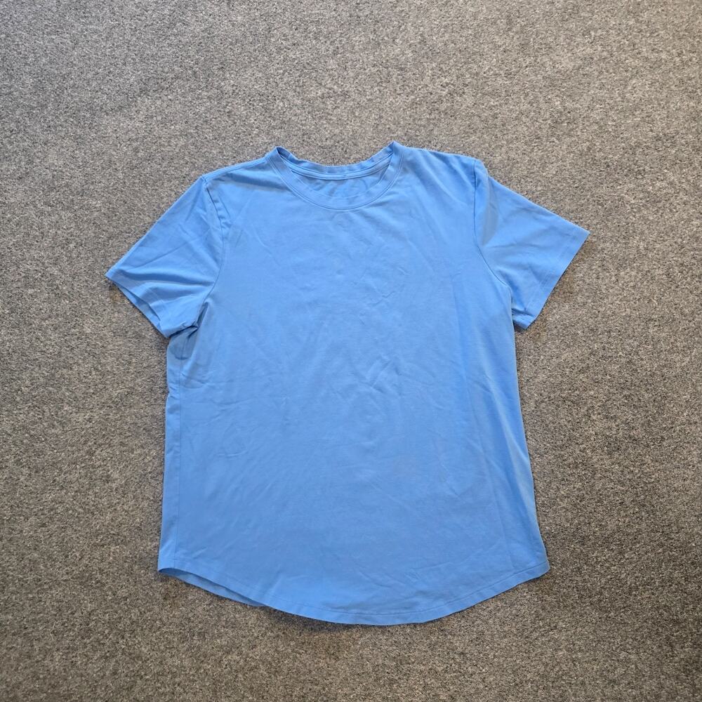Lululemon Top Womens Size 8 Blue Love Tee Short Sleeve Crew Neck Casual Athletic